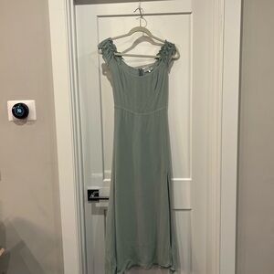 Reformation Sage Green Maxi Dress